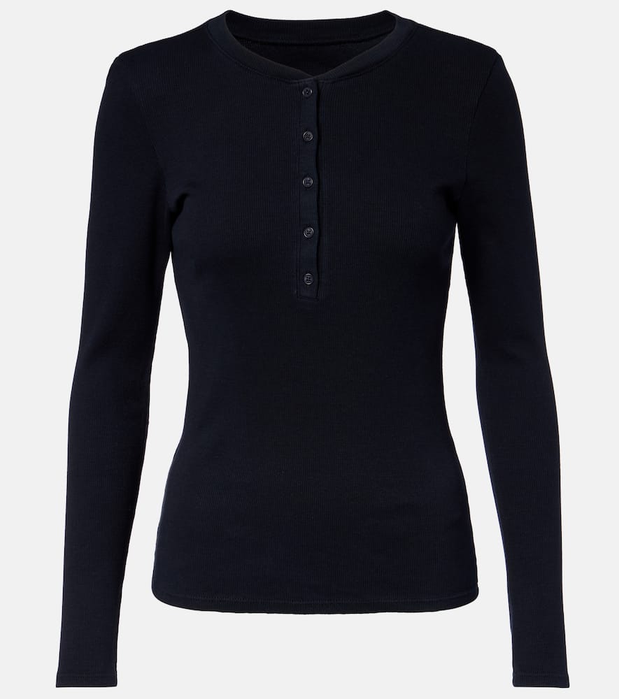 Nili Lotan Jordan Henley T-shirt In Blue