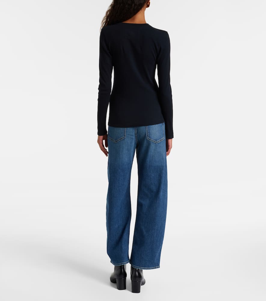 Nili Lotan Jordan Henley T-shirt In Blue