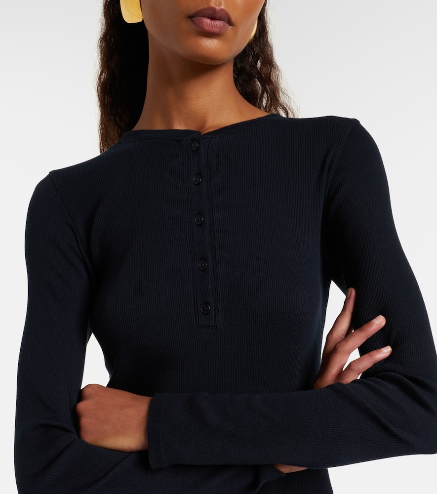 Nili Lotan Jordan Henley T-shirt In Blue