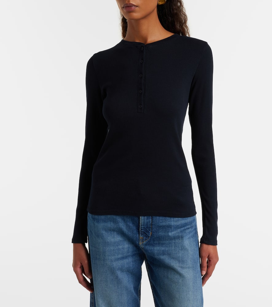 Nili Lotan Jordan Henley T-shirt In Blue