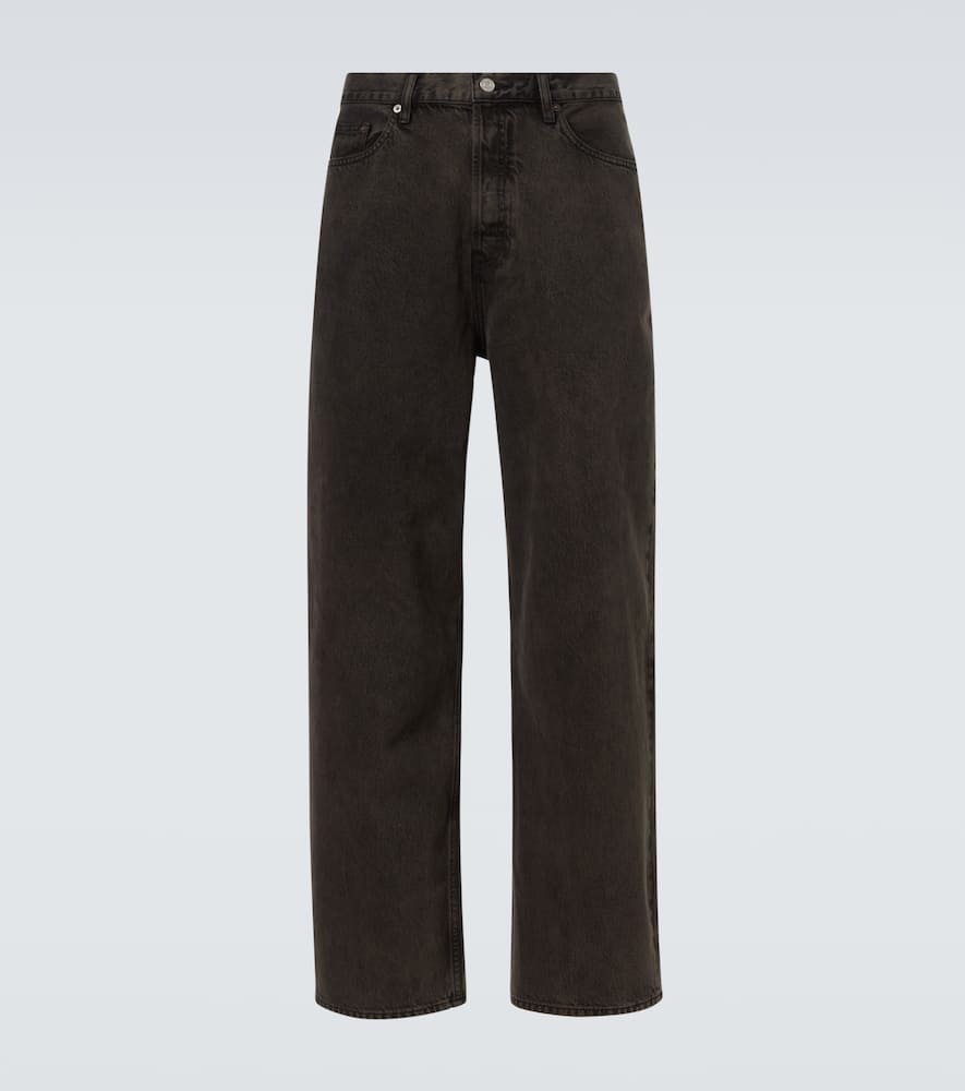Frame Baggy Jean High-rise Straight Jeans In Gray