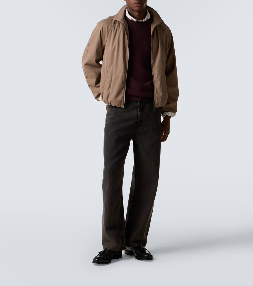 Frame Baggy Jean High-rise Straight Jeans In Gray