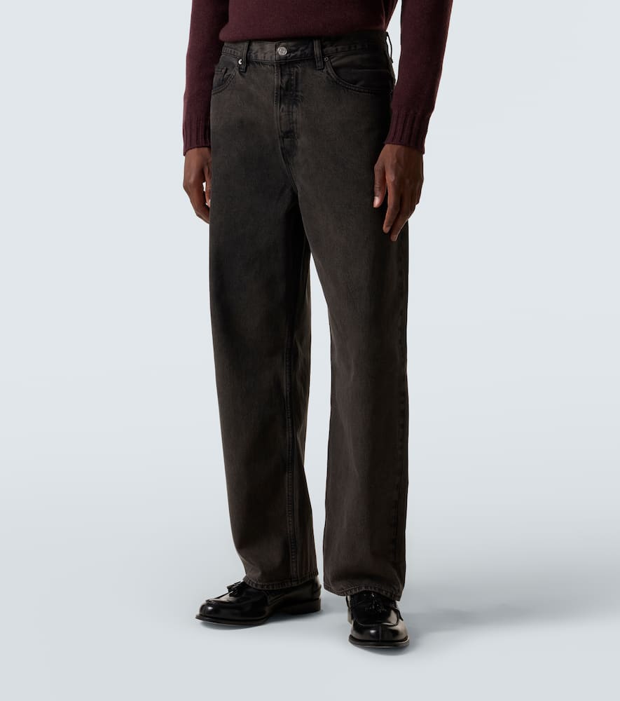 Frame Baggy Jean High-rise Straight Jeans In Gray