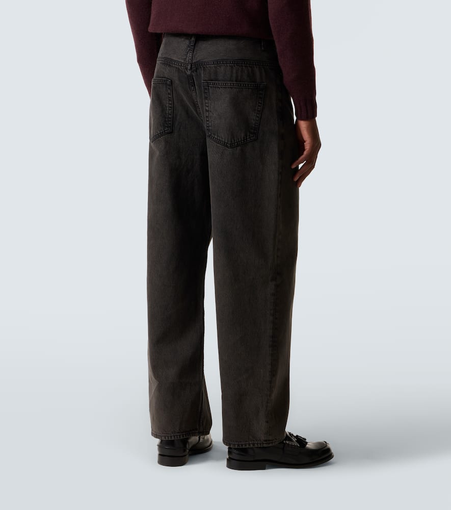 Frame Baggy Jean High-rise Straight Jeans In Gray