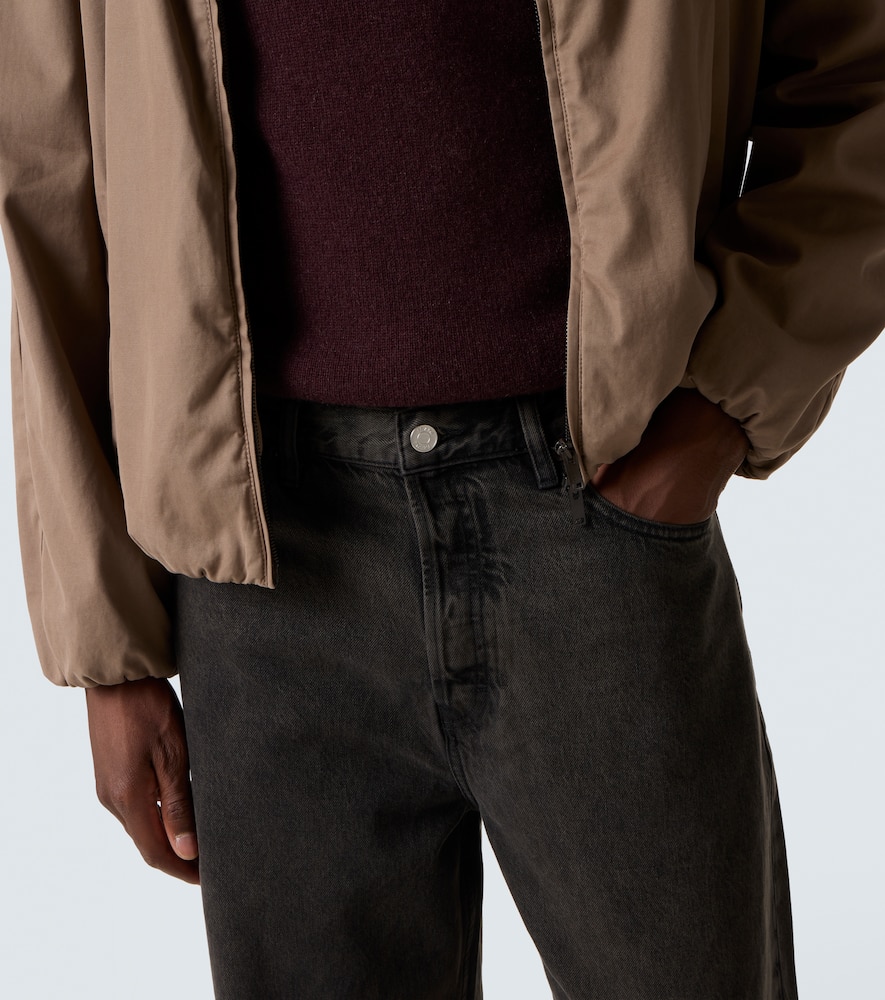 Frame Baggy Jean High-rise Straight Jeans In Gray