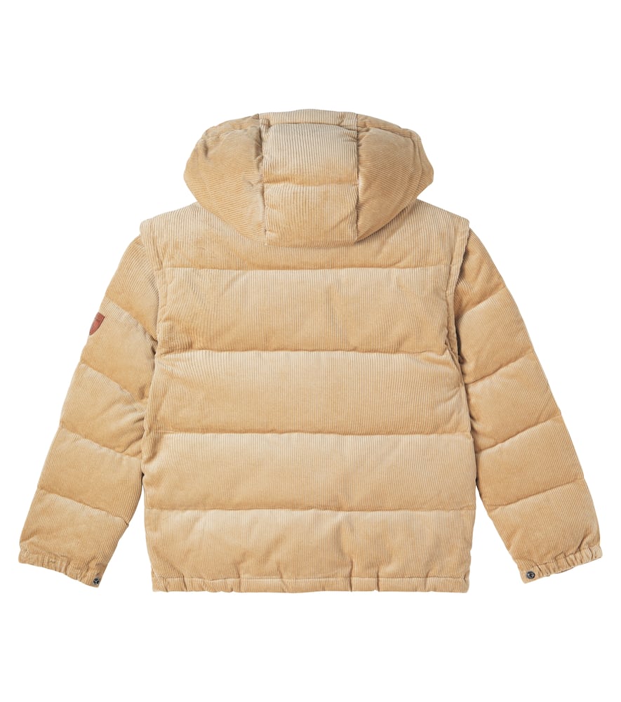 Polo Ralph Lauren Quilted Cotton Corduroy Down Jacket In Neutral