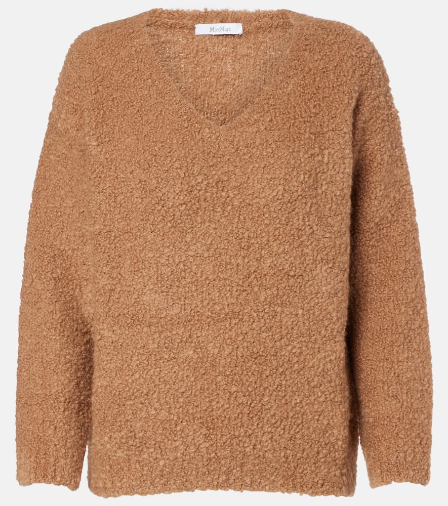 Max Mara Pantera Camel Hair And Silk Sweater In Brown