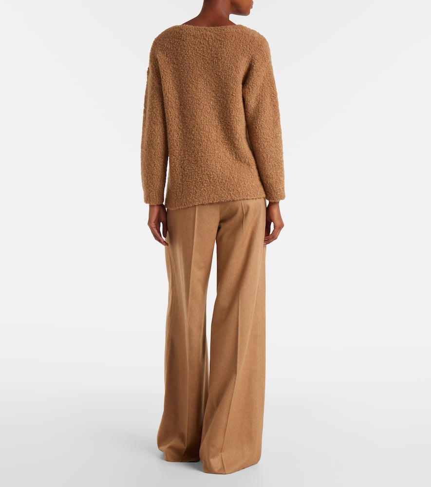 Max Mara Pantera Camel Hair And Silk Sweater In Brown