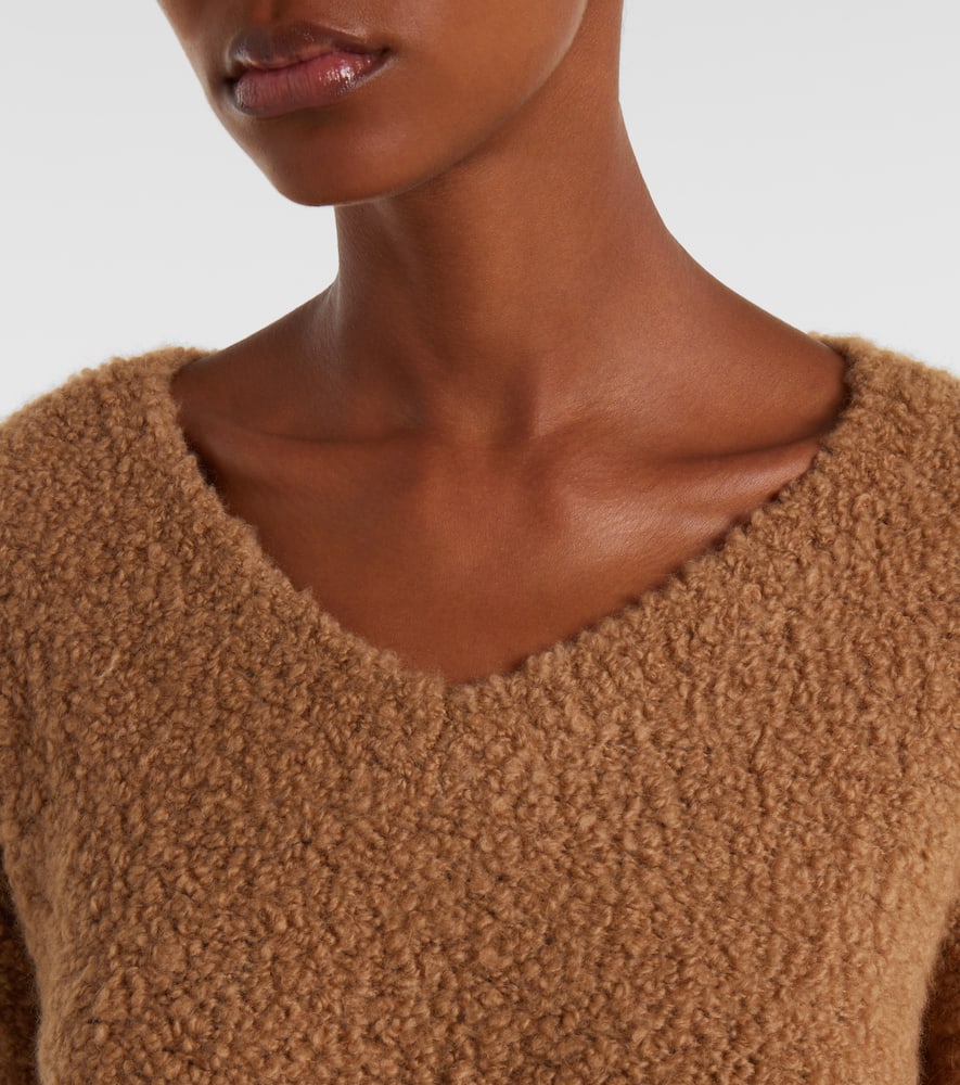 Max Mara Pantera Camel Hair And Silk Sweater In Brown