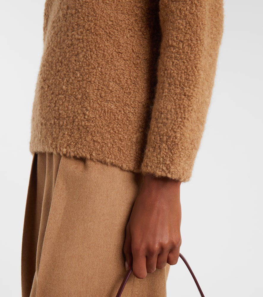 Max Mara Pantera Camel Hair And Silk Sweater In Brown