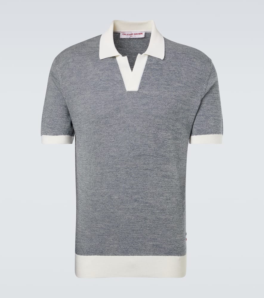 Horton wool and cotton polo shirt