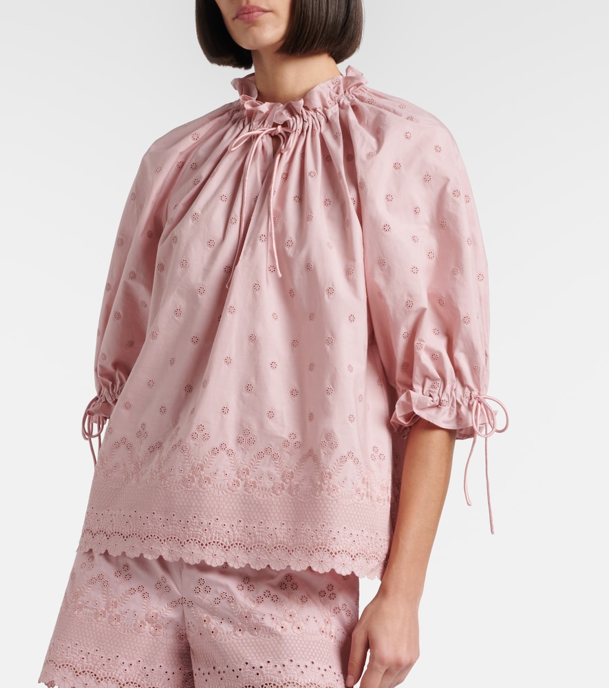 Broderie Anglaise Cotton Blouse