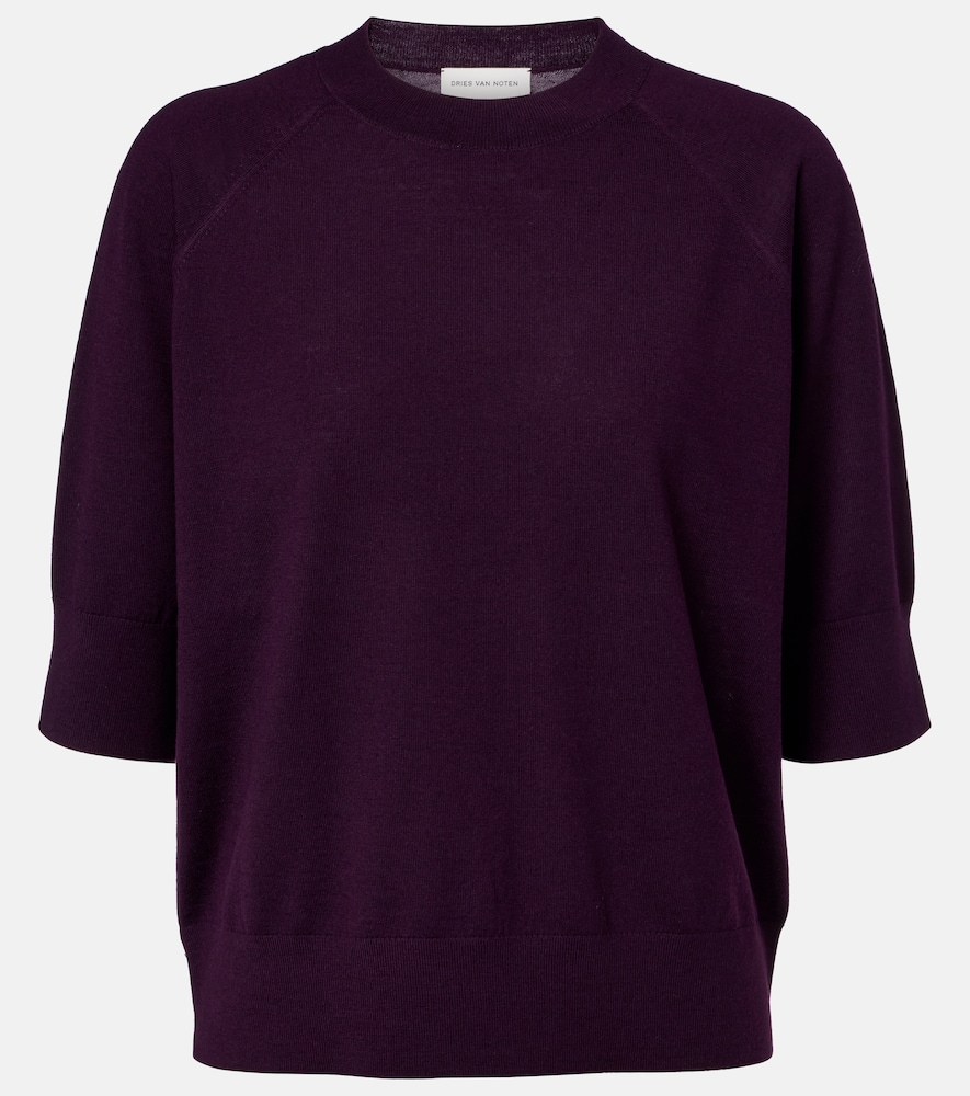 Dries Van Noten Women's Purple Wool Sweater UK Size 8 - Mytheresa