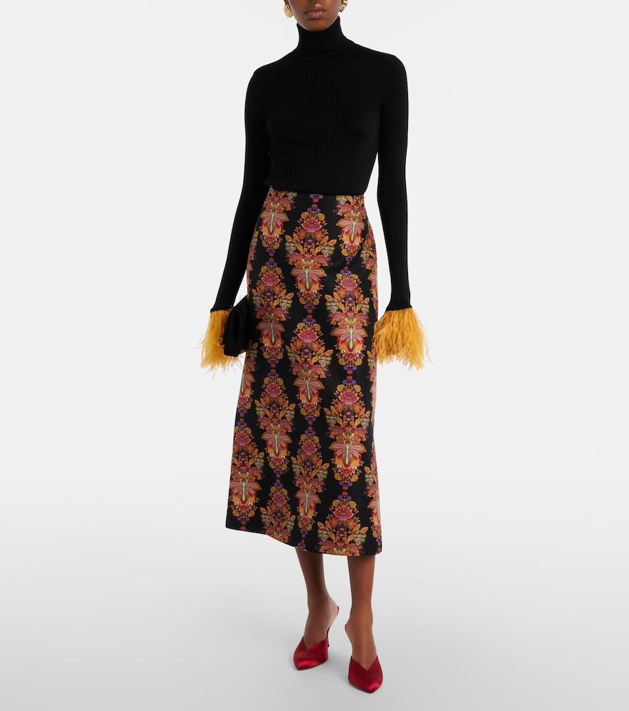  La Doublej La Doublej Cornucopia Wool-blend Midi Skirt 