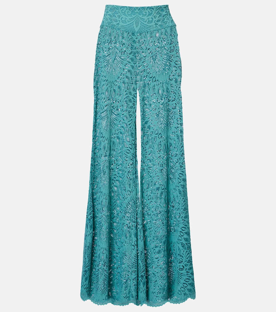 Alexandra Miro Paloma lace wide-leg pants