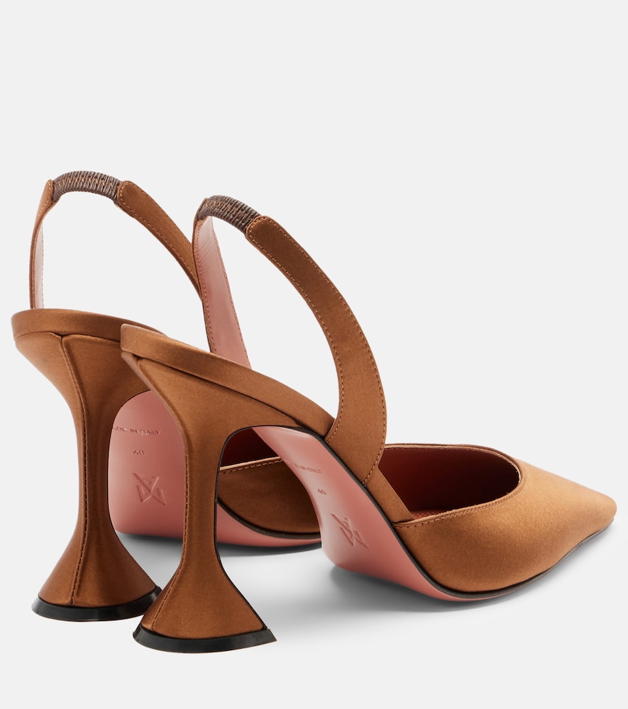  Amina Muaddi Amina Muaddi Slingback-pumps Holli Aus Satin 