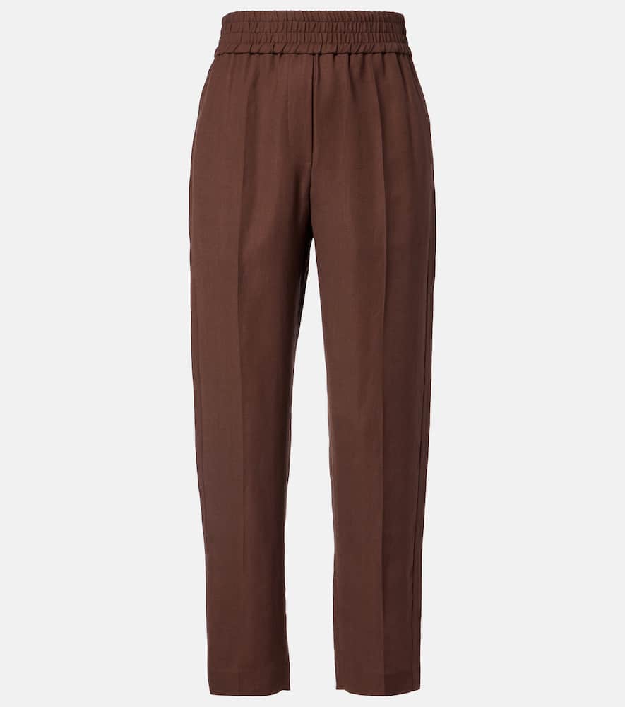 Brunello Cucinelli Mid-rise Straight Pants In Brown