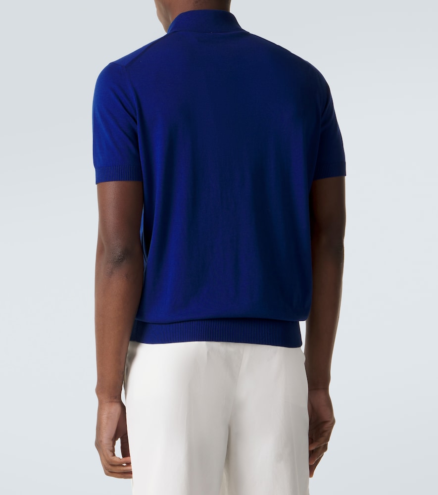  Dunhill Dunhill Polohemd Aus Baumwolle Und Seide 