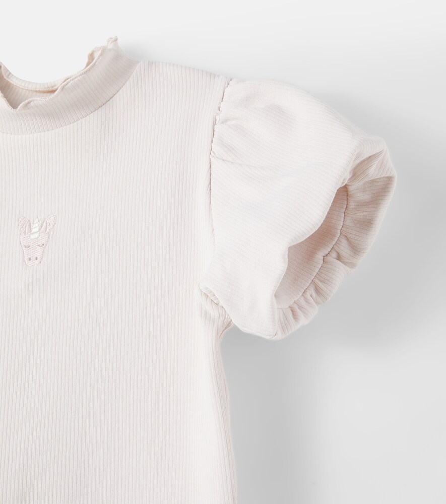  Donsje Donsje Besticktes T-shirt Novien Aus Rippstrick 