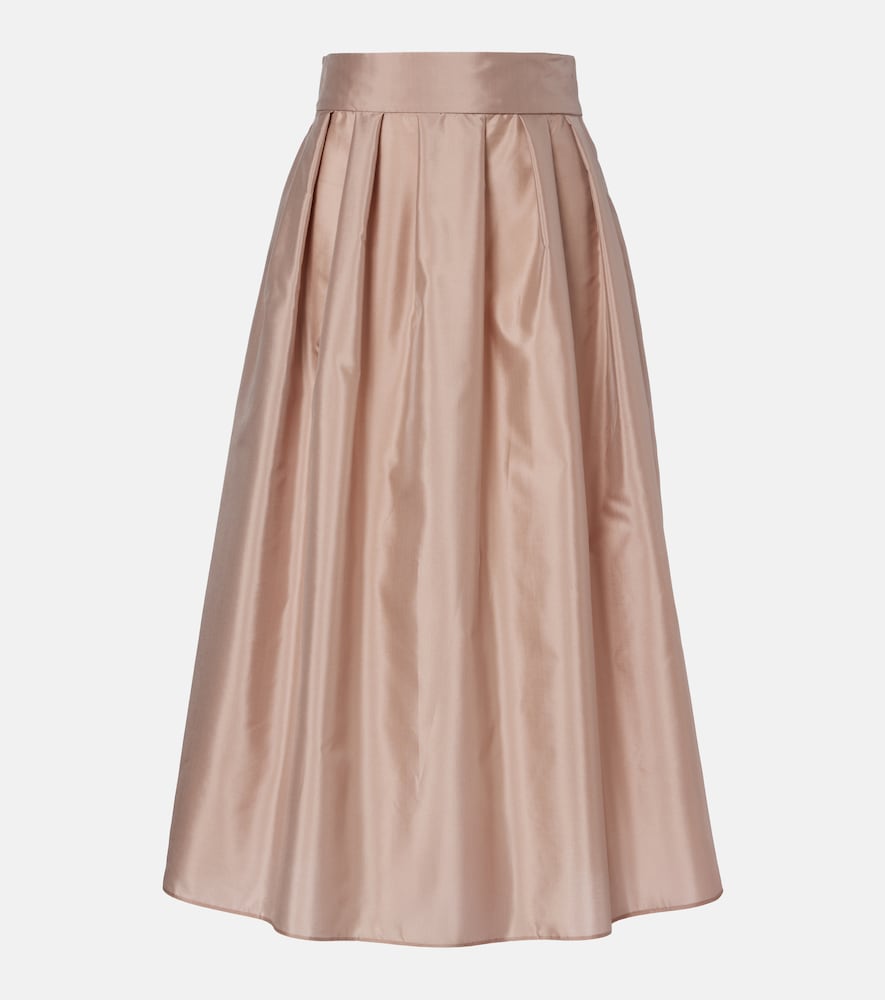 'S Max Mara Effetto pleated taffeta midi skirt