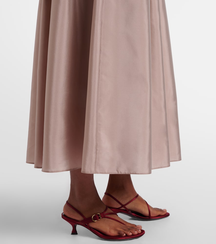  's Max Mara 's Max Mara Effetto Pleated Taffeta Midi Skirt 