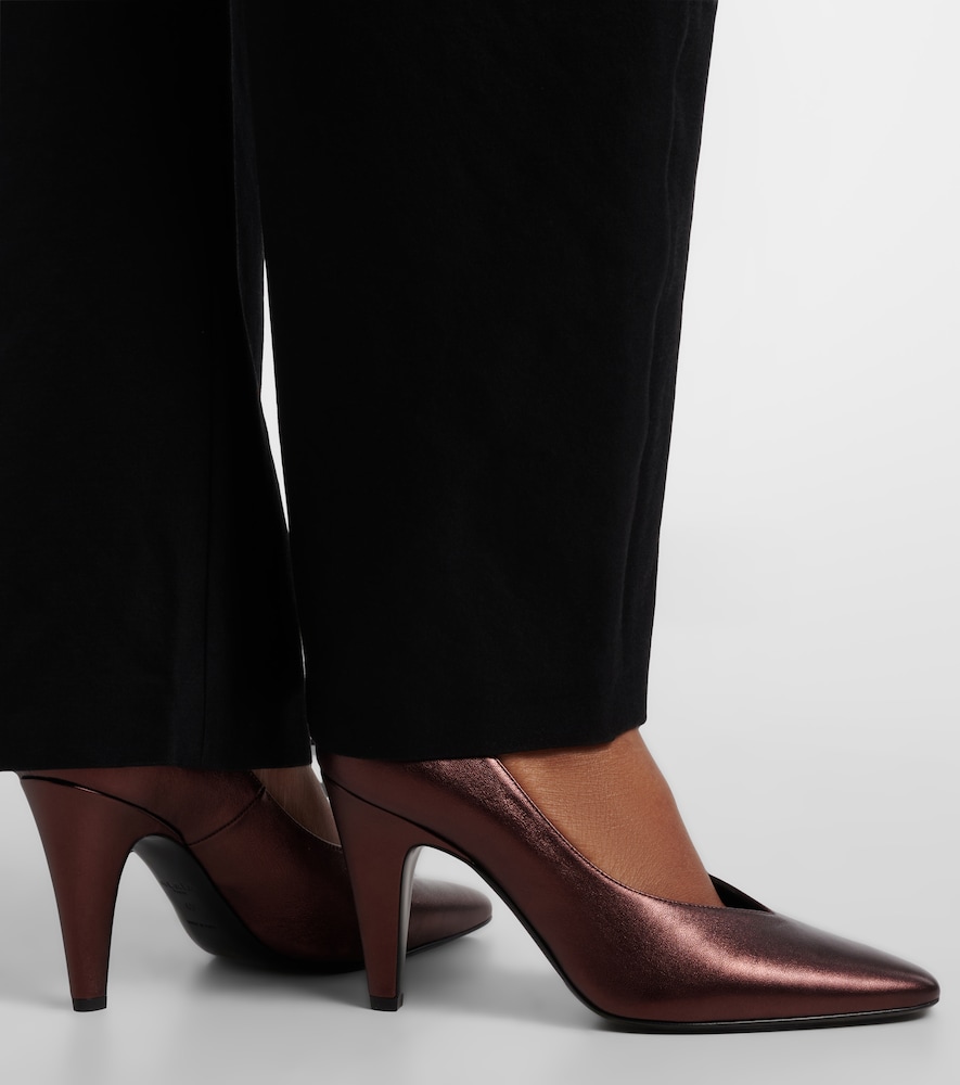 Alaïa Metallic leather pumps