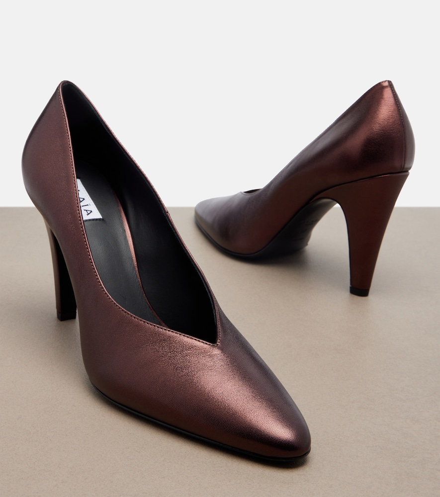  Alaia Alaïa Pumps Aus Metallic-leder 
