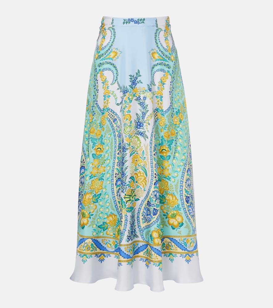 Etro Floral Silk Maxi Skirt