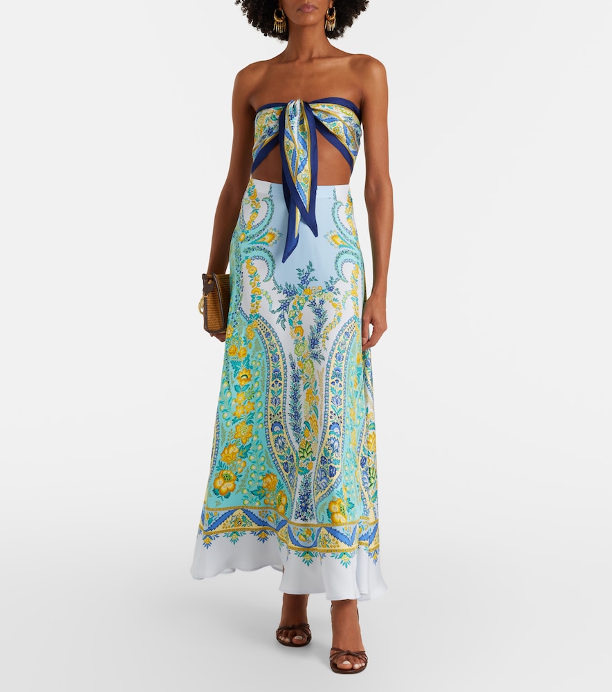 Etro Floral silk maxi skirt