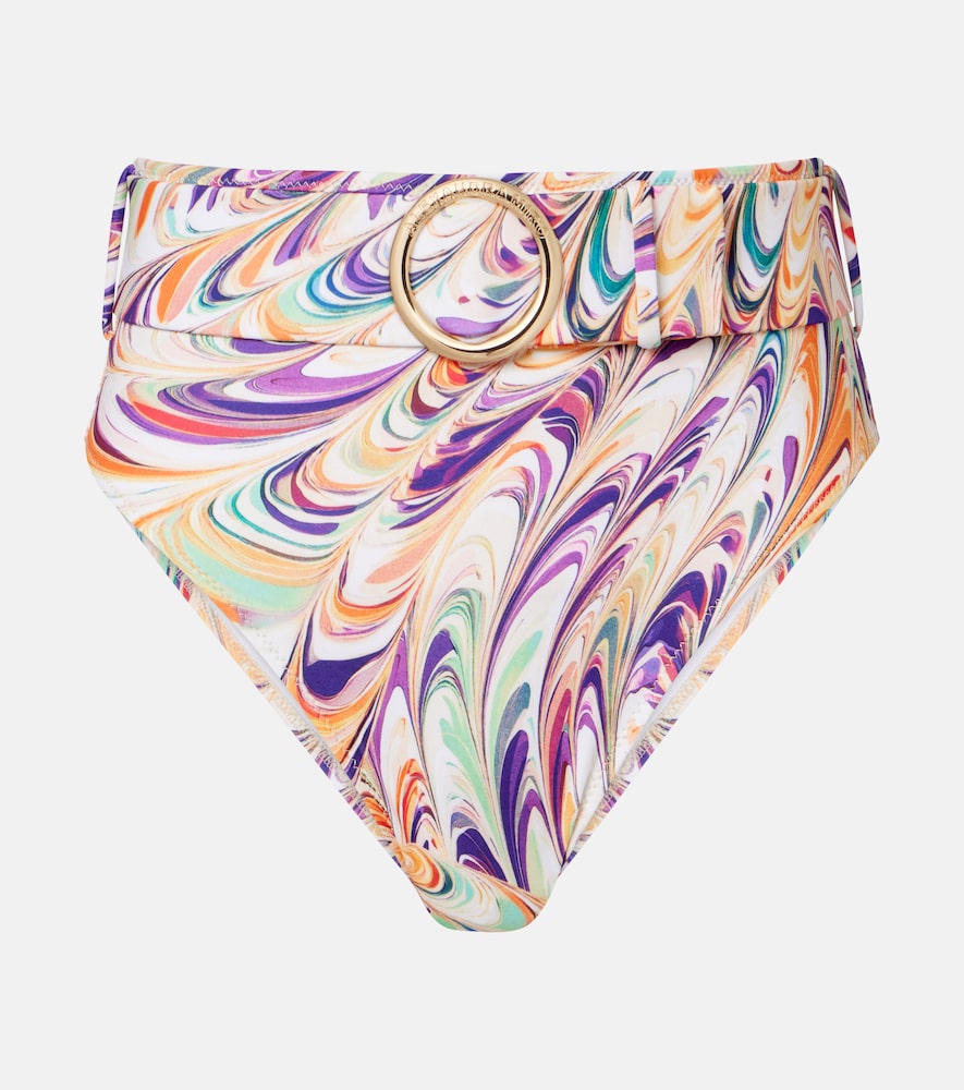 Alexandra Miro Iris belted printed bikini bottoms