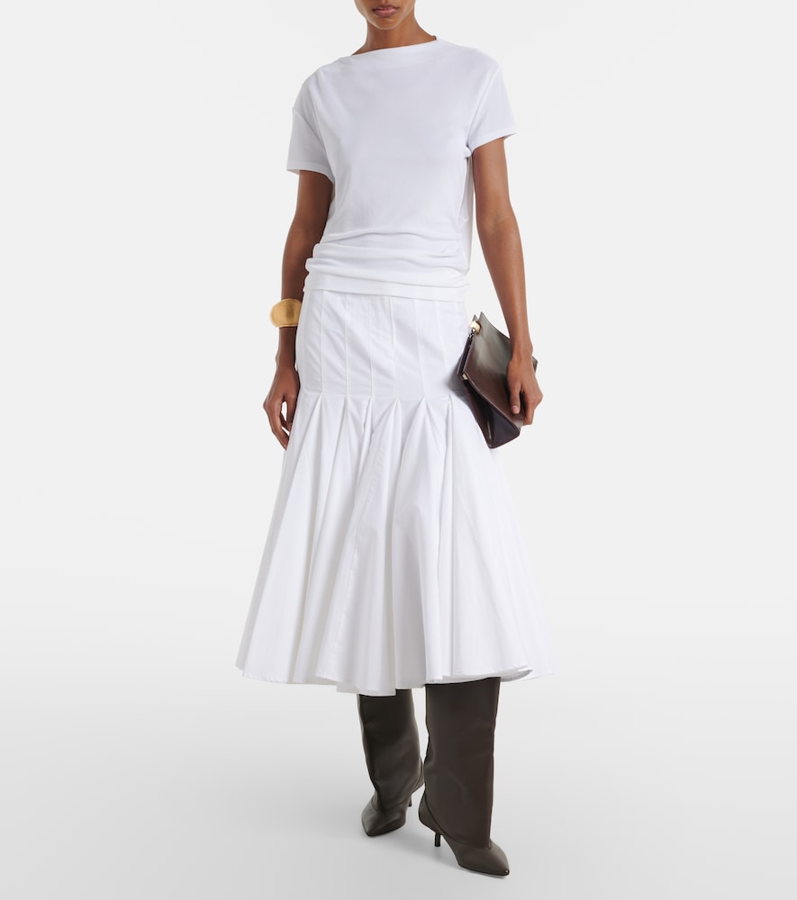 Jacquemus Agave cotton poplin midi skirt