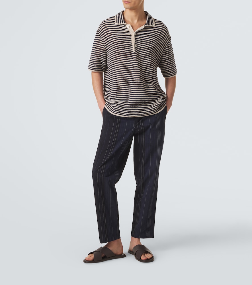 Sonoran Striped Cotton Straight Pants