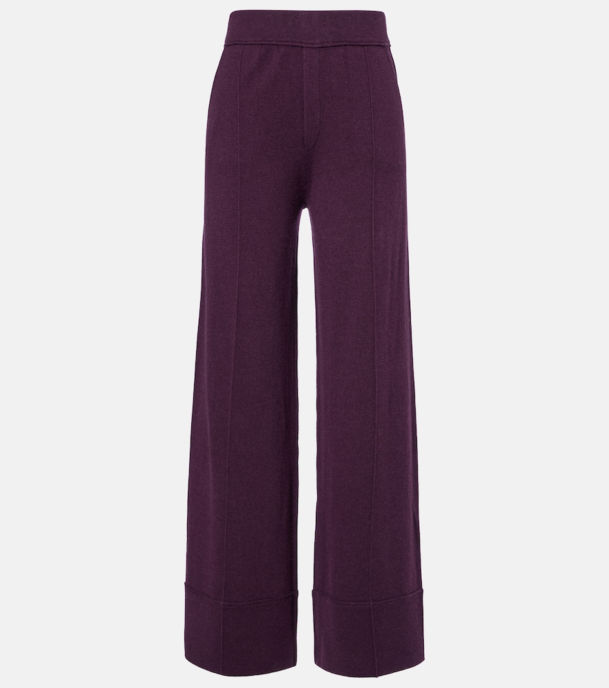 Jardin des Orangers Wool and cashmere wide-leg pants