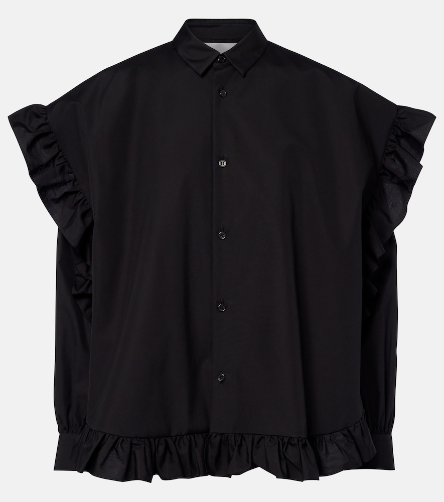 Noir Kei Ninomiya Ruffled cotton blouse