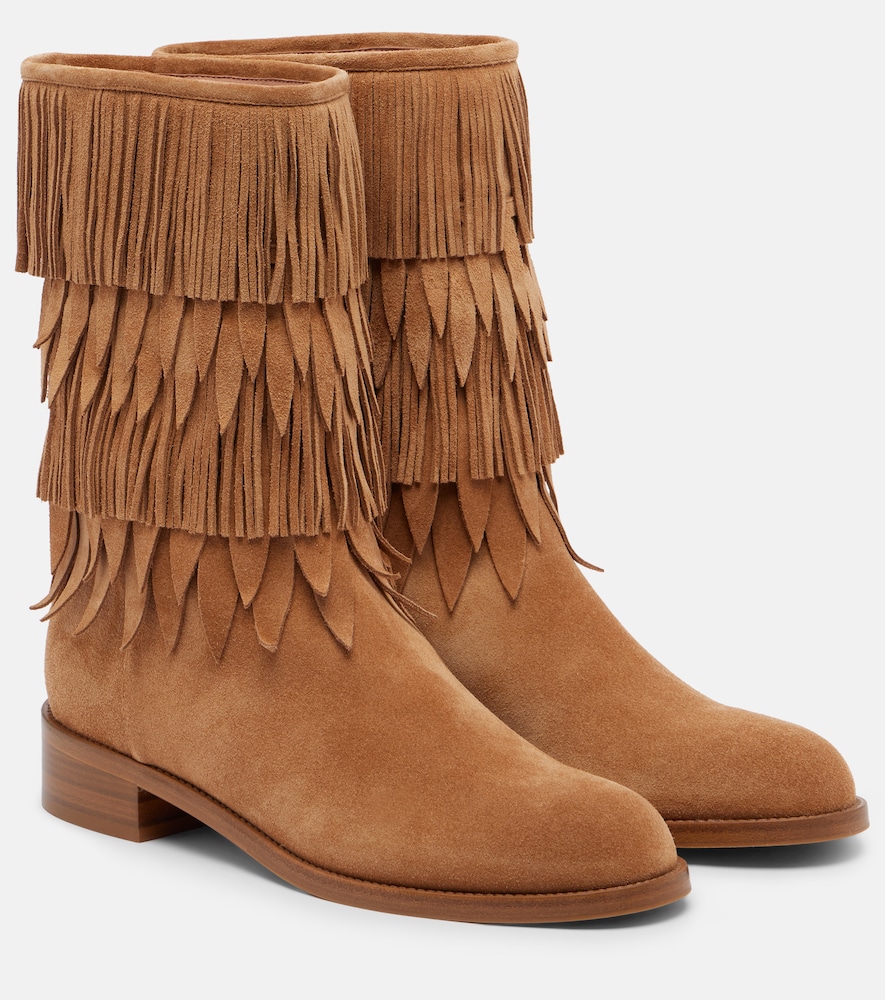Stivali Maverick in suede con frange