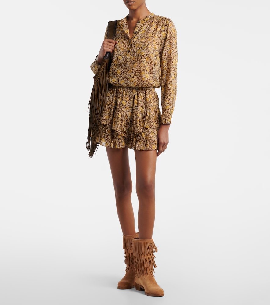 Maverick Fringed Suede Mid-Calf Boots
