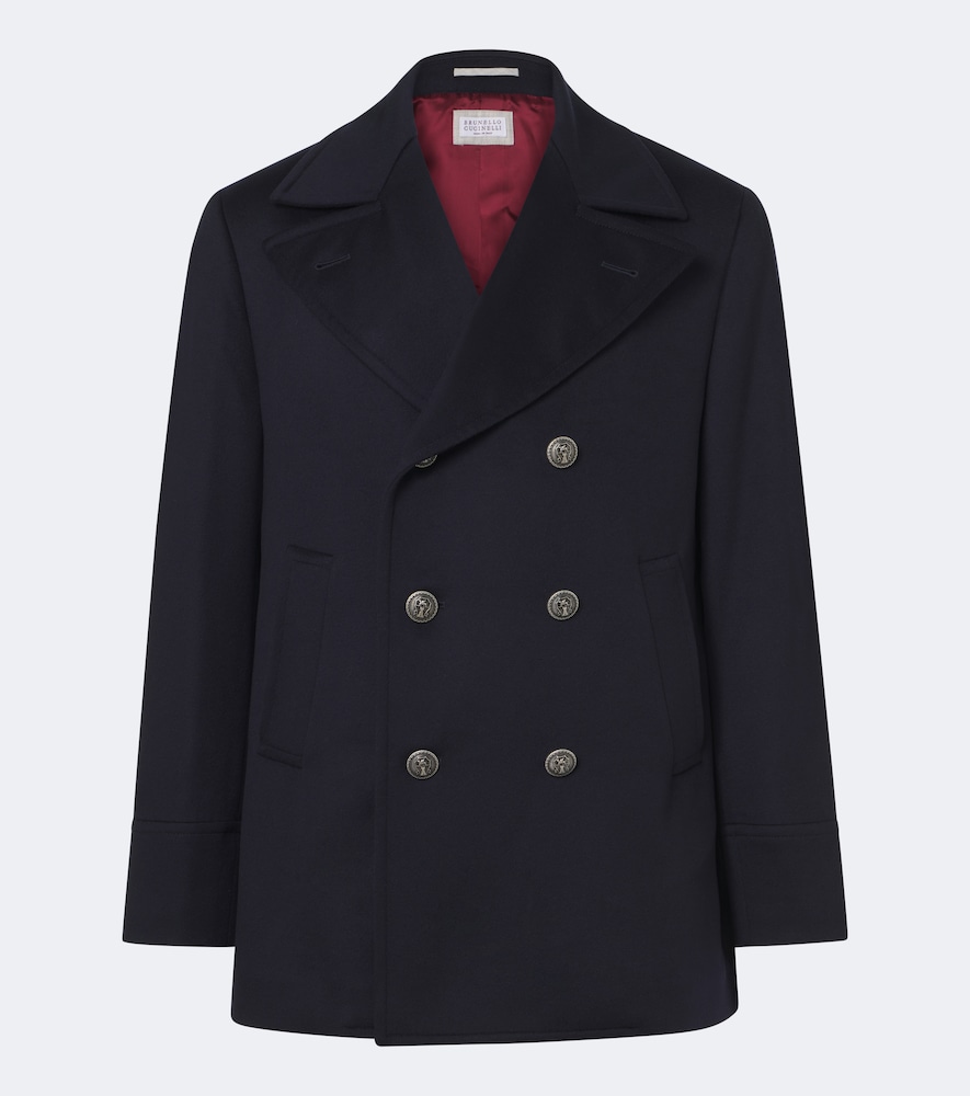Brunello Cucinelli Men's Blue Virgin Wool Peacoat UK Size 34 - Mytheresa