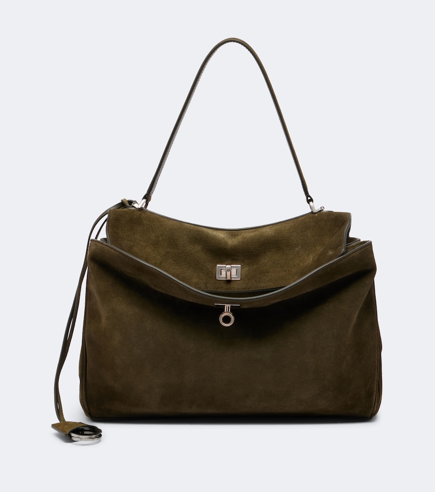 Henkeltasche Rodeo aus Veloursleder