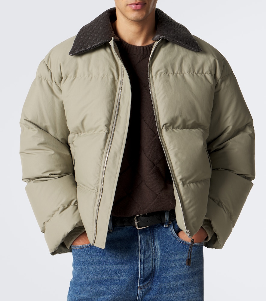 Intrecciato Cotton-Blend Down Jacket