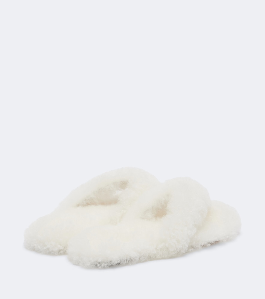 Home Shearling Thong Sandals