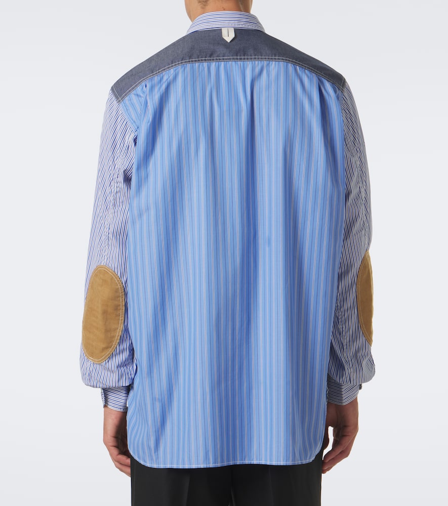 Paneled Striped Cotton Shirt