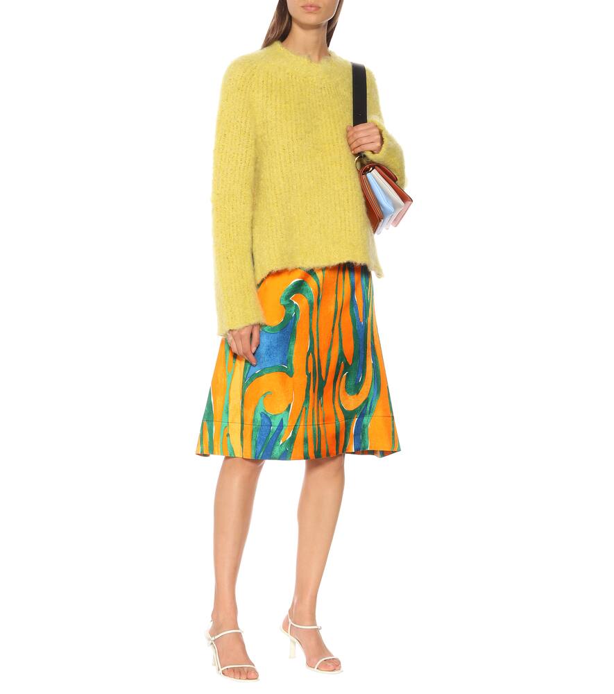 MARNI PRINTED SILK SKIRT,P00399536