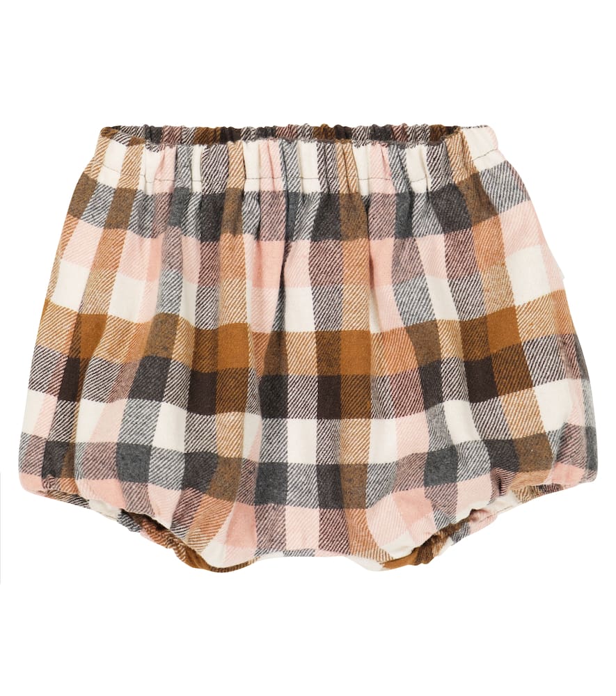 Il Gufo Baby checked cotton-blend shorts