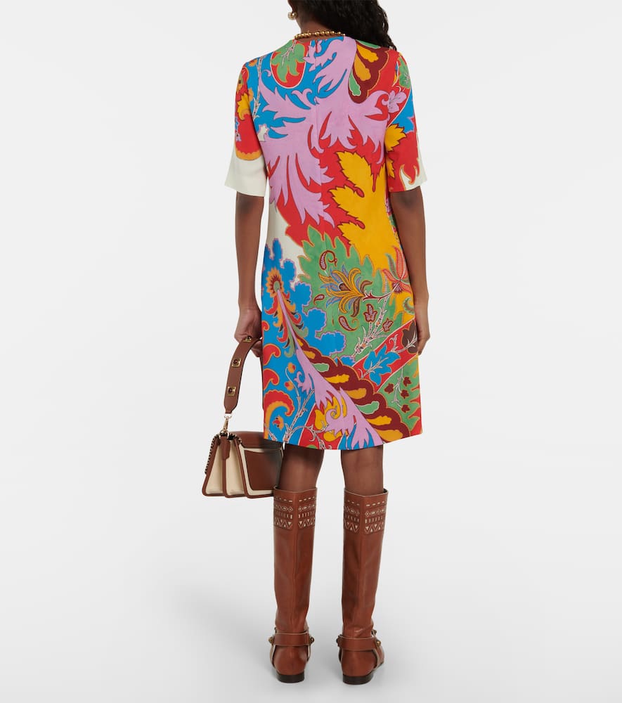 Shop Etro Printed Jersey Minidress In 1