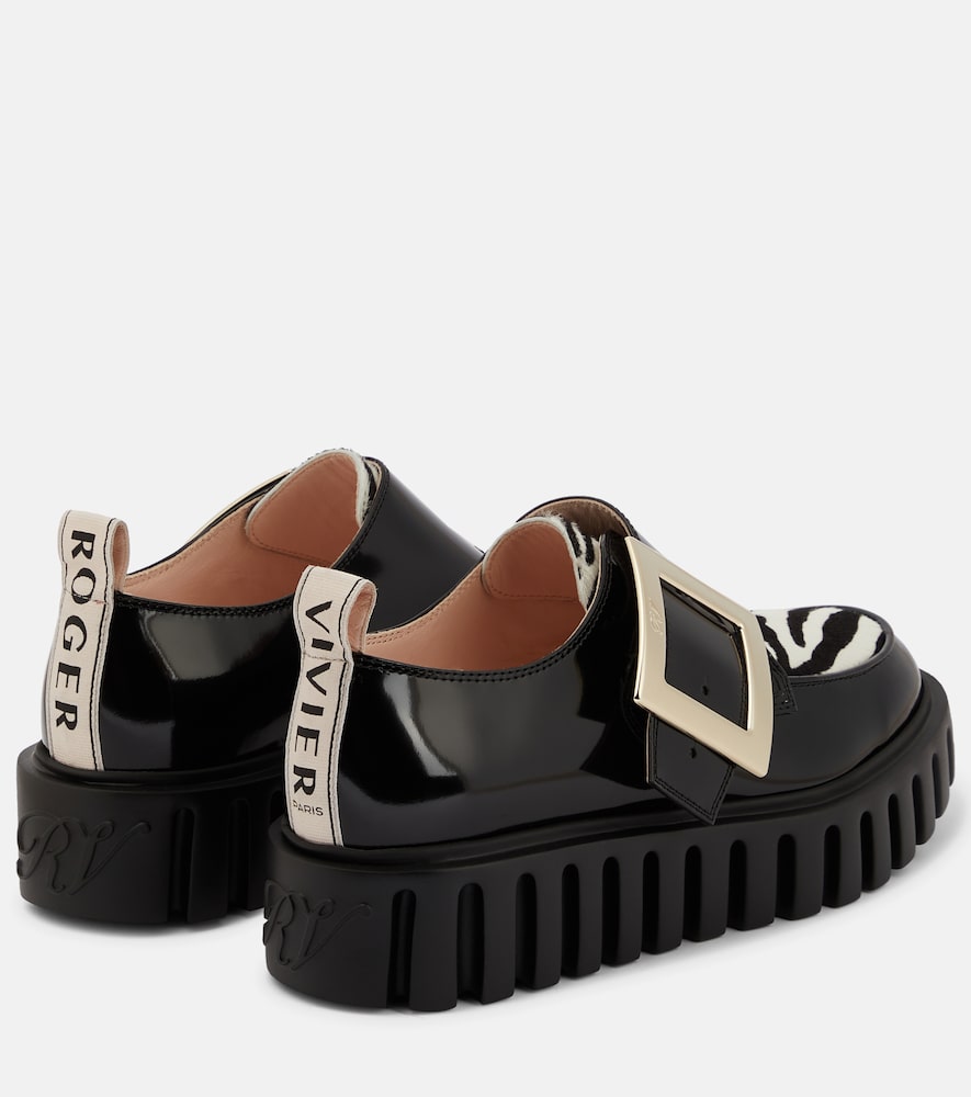  Roger Vivier Roger Vivier Viv' Go-thick Patent Leather Platform Loafers 