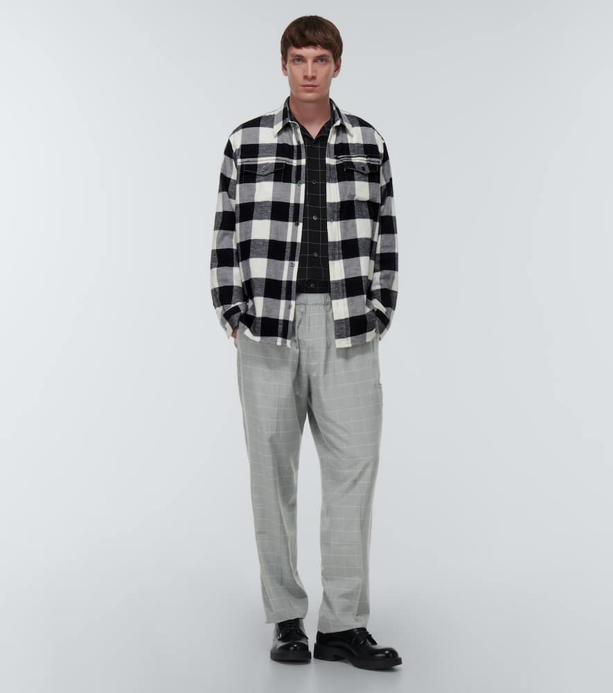 Shop Undercover Checked Cotton Shirt In White Ck