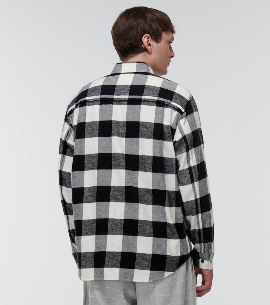 Undercover Checked Cotton Shirt In White Ck