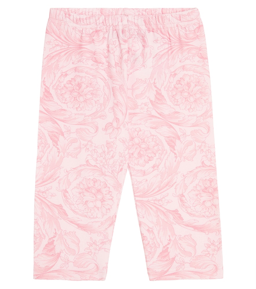 Versace Kids Baby Barocco cotton-blend leggings