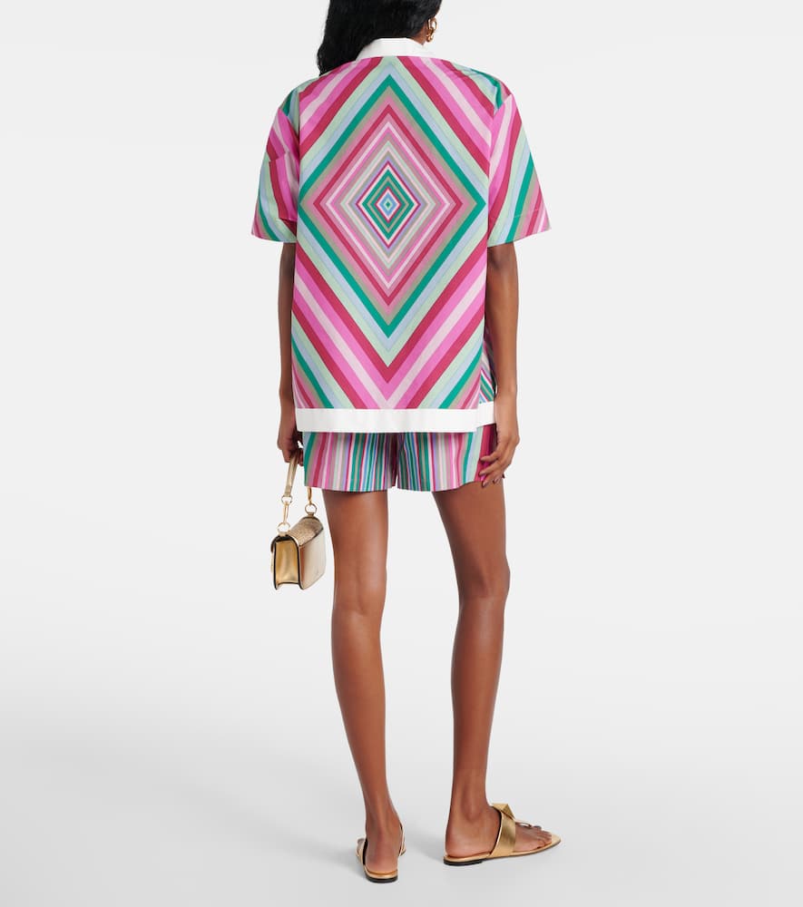 Valentino Stripe-print Cotton Shirt In Multicolor