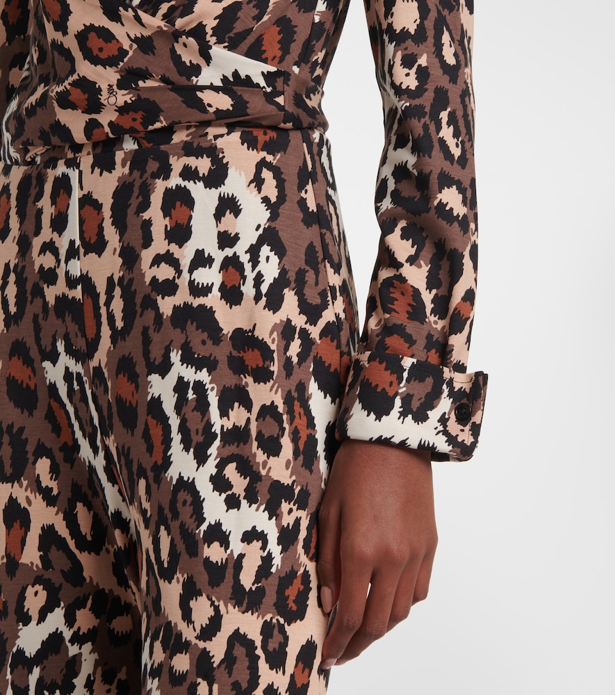  Diane Von Furstenberg Diane Von Furstenberg Michele Leopard-print Jumpsuit 